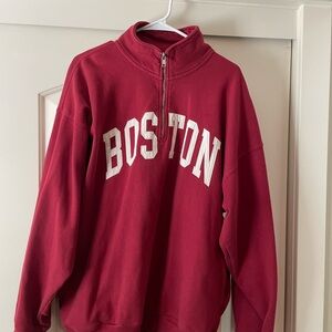 Brandy Melville Red Boston Sweater